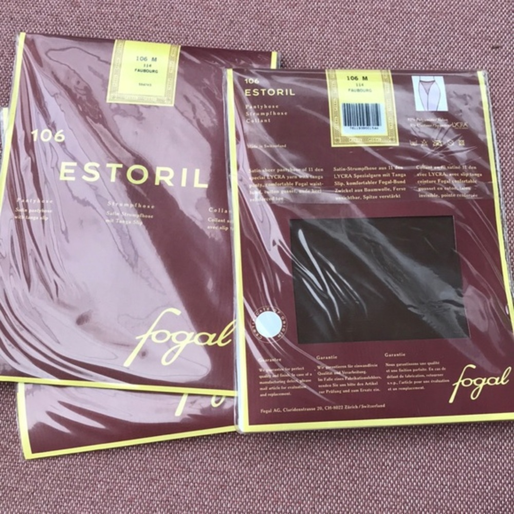 Vintage Fogal Estoril 106 Ramier Sheer Pantyhose Medium NIP